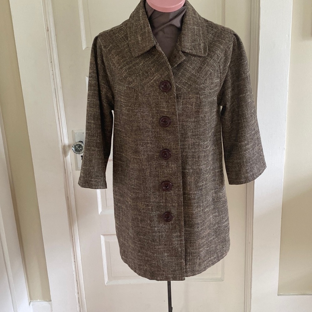 Ambition 3/4 Sleeve Vintage Style Button‎ Up Jacket medium